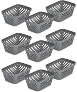 Glad Plastic Storage Basket Set - Multipurpose Drawer Trays, Kitchen, Grey - $38.92