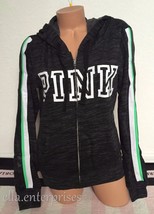 Victoria&#39;s Secret Pink Black Marl White Green Limited Edition Zip Up Hoo... - $64.99