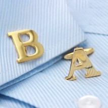 22k Gold Plated Cufflinks,Solid 925 Silver, Personalized Cufflinks, Unique Gift, - £91.28 GBP