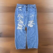 Aeropostale 2021 Distressed Mom Jeans Womens Sz 14 Relaxed Baggy Denim  - $29.70