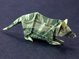 MOUSE RAT Money Origami Dollar Bill Animal Rat Rodent Cash Sculptors Ban... - £23.73 GBP