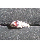 Garnet Sterling Silver Ring 4.5 - $6.00