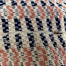 Antique Civil War era Coverlet Red White Blue Lindsey WOOLsey 68x88 - £284.58 GBP