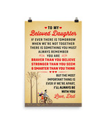 Father and Daughter Poster Gift for Beloved Daughter I&#39;ll Always be with... - £20.12 GBP+