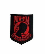 AES POW MIA Powmia Prisoner 4.5&quot;x6&quot; Black Red Wholesale lot of 6 Iron On... - $25.82 CAD