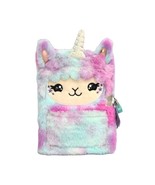 Claires Lala The Llamacorn Diary Journal Plush Blue Pink Lock Key - $12.99