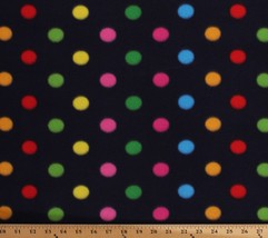 Fleece Small Dots Rainbow Colorful Polka Dots Fleece Fabric Print BTY A336.18 - £8.67 GBP
