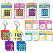 28 Set Valentine&#39;s Day Gift Cards with Tic Tac Toe Keychain Kids Classro... - $38.95
