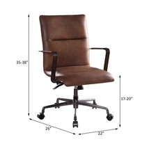 Indra Office Chair, Vintage Chocolate Top Grain Leather - $830.00