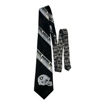Vintage 1996 NFL Raiders Silk Tie – Black &amp; Silver Football Helmet Neckt... - $20.70