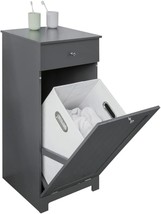 Haotian Bzr21-Dg, Grey Tilt-Out Laundry Sorter Cabinet,, 15.7&quot;X15&quot;X35.4&quot; - $129.99