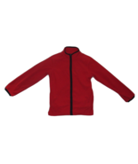 OshKosh B’Gosh Boy Girl Size 12 Fleece Full Zip Pullover Jacket ~ Red Bl... - $9.92