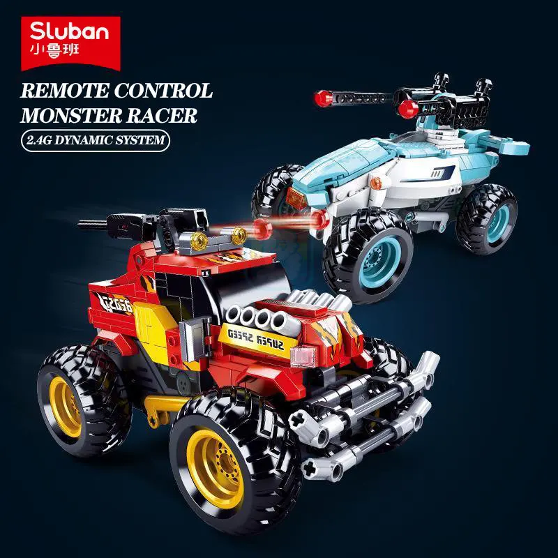Sluban 2.4GHz Remote Control Monster Racer Off-Road Rally Car Model Power System - £65.09 GBP+