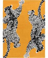 Hand-Tufted Gold/Yellow Leopard Wool Rug – 3x5, 4x6, 5x8, 6x9 - $439.00+