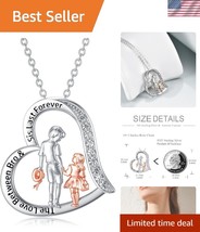 Hypoallergenic 925 Silver Heart Necklace for Sisters - Timeless Gift Idea - $1,036.84 MXN