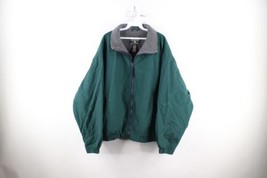 Vintage 90s Eddie Bauer Mens XL Distressed Spell Out Fleece Lined Bomber Jacket - £47.58 GBP