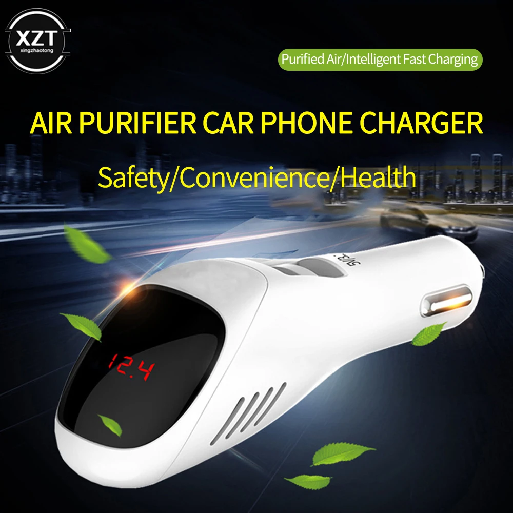 Car Air Purifier 12V 24V Negative Ions Air Cleaner Ionizer Air Freshener Auto - £14.93 GBP