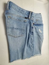 Lucky Brand Laguna Shorts Sz 6/28 Frayed Hem Blue Denim Distressed Inten... - $25.60