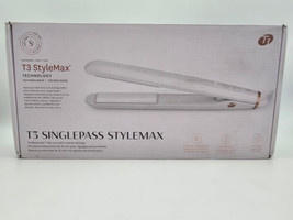 T3 SinglePass StyleMax Professional 1&quot; Flat Iron with Automated Heat, White - £85.04 GBP