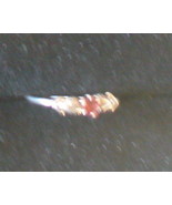Garnet Cut Stone on Sterling Silver Band SZ 8.5 - $3.50