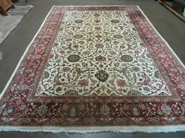 7&#39; X 10&#39; Vintage Handmade India Floral Oriental Wool Rug Hand knotted Carpet - £1,405.86 GBP