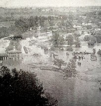 View Of Columbia Ruins 1889 Johnstown Flood Victorian Print Pennsylvania... - £19.63 GBP