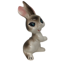 Pink Eared Bunny Figurine Vintage Japan Anthropomorphic Easter Rabbit Porcelain - $13.50