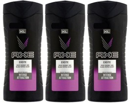 (Pack of 3) AXE Body Wash Men EXCITE Crisp Coconut &amp; Black Pepper Scent ... - £21.95 GBP