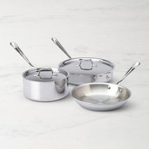 All-Clad d3 Tri-Ply Stainless-Steel 5-Piece Cookware Set. - £199.57 GBP