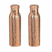 Copper Hammered Water Bottle Drinking Tumbler Ayurvedic Health Benefits ... - $36.25