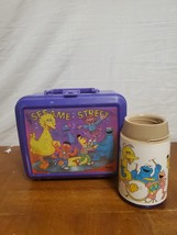Sesame Street Aladdin Jim Henson Purple Lunch Box with Thermos Vintage - $164.81 MXN