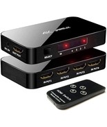 Hdmi Switch 4X1, 4K Ultra Hd Hdmi Switcher Support Hdmi 2.0 Hdcp 2.2, 3D... - $33.99