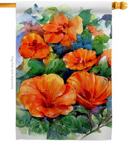 Red Hibiscus - Impressions Decorative House Flag H104140-BO - £29.09 GBP