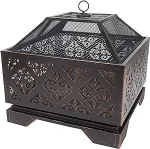 Pleasant Hearth OFW118S fire Pit, Rubbed Bronze - £182.76 GBP