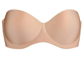 Nwt Sealed Nude Chinlon Back Closure Bra Nipple Covers Special Occasion C Cup - £6.41 GBP