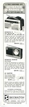 Print Ad Skywatch Radios A True Christmas Gift 1967 1/3-Page Advertisement - $9.70