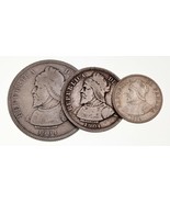 Plein De 3 1904 Panama Pièces (25, 10, Et 5 Centesimos) En VF À XF État - $107.65 CAD