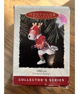 1993 Hallmark Keepsake Ornament Blitzen Reindeer Champ w Box Vintage Chr... - £6.17 GBP