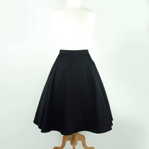 Vintage Inspired Circle Skirt, Black Full Circle Skirt With Pockets - £31.59 GBP