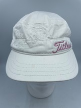 Titleist Golf Womens Military Cadet Cap Hat White With Pink Logo Embellished - £9.15 GBP