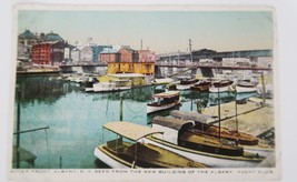 Vtg Postcard Albany NY Yacht Club G &amp; S Photochrome Hand Colored Divided Back - £7.84 GBP