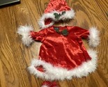 Rare American Girl Bitty Baby Santa berry Outfit Christmas Holiday shoe ... - $27.67