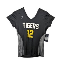 Missouri Tigers Fitted Volleyball Workout Shirt Womens Medium Black MIZZOU NCAA - £27.94 GBP
