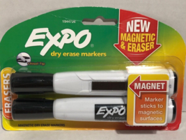 Dry Erase Expo Magnetic  Chisel Marker With Eraser  - £6.69 GBP