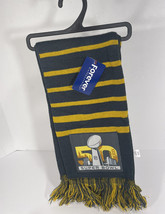 Super Bowl 50 Broncos Panthers Scarf  San Francisco Bay Area Gray Yellow NEW - £23.49 GBP