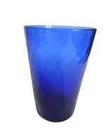 Vintage Handblown Rib Optic Cobalt Blue Glass or Vase Estate Find - $10.00