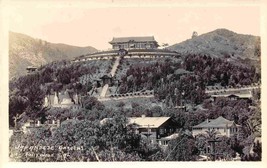 Japanese Gardens Hillside View Hollywood California 50s RPPC Real Photo postcard - £6.18 GBP