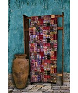 Handmade Queen-size Rose and Mixed Pastels Guatemalan Patchwork Quilt Set - $327.45