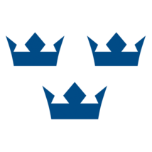 2x Sweden Logo Three crowns Vinyl Decal Sticker Different colors &amp; size for Cars - £3.51 GBP+