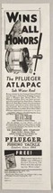 1930 Print Ad Pflueger Atlapac Salt Water Fishing Reels Enterprise Mfg Akron,OH - £10.84 GBP